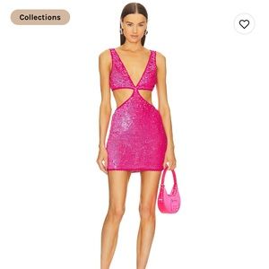 Retrofete crystal crochet dress